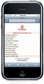 Emirates lancia il nuovo servizio Mobile Emirates.com