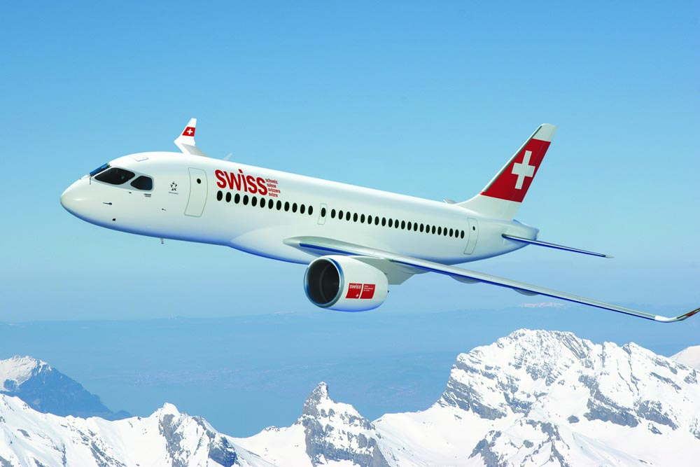 Nuovi Bombardier C Series 100 per Swiss
