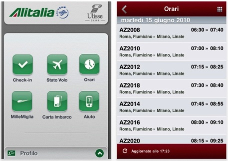 Alitalia è sbarcato su Apple Store per la tratta Milano-Roma-Milano