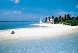 Maldive spiaggia e mare