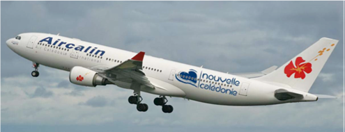 Aircalin: visibilità al logo della Nuova Caledonia