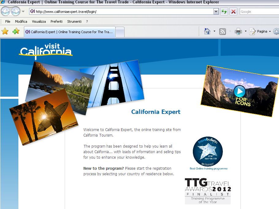 California Online per gli agenti di viaggio. Risultati positivi per il corso
