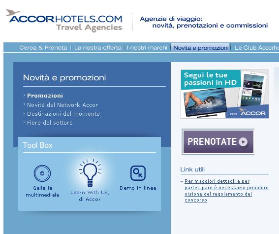 Accor lancia il concorso per gli agenti viaggio che prenotano su travelagencies.accorhotels.com