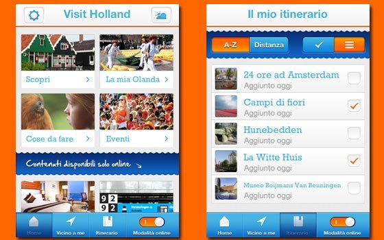 Arriva la Visit Holland App, operativa anche off line