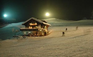 sciare al chiaro di luna