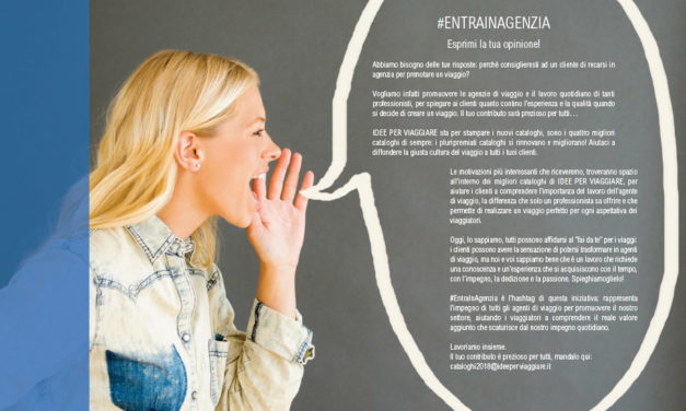 #EntraInAgenzia, Idee per Viaggiare supporta gli ADV