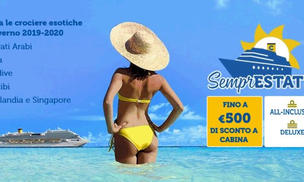 FLY&CRUISE PER COSTA CROCIERE. PROMOZIONE FINO A 500 EURO A CABINA