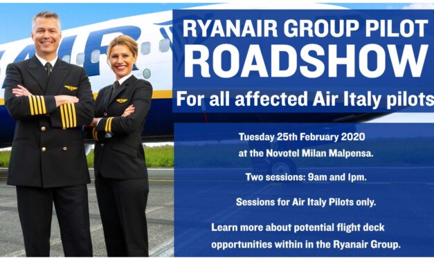 RYANAIR IN ROADSHOW PER I PILOTI AIR ITALY E ENGINEERING STAFF