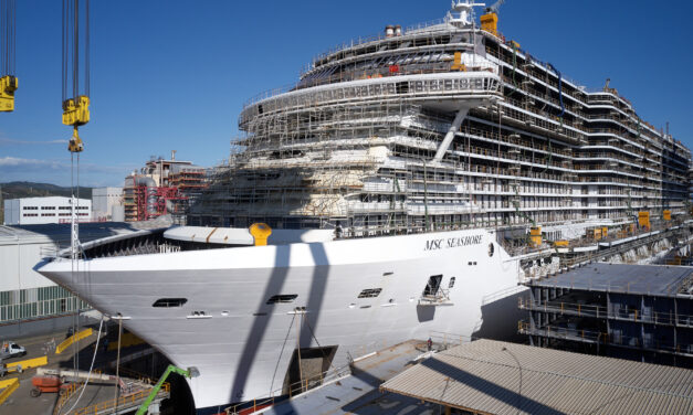 MSC CROCIERE e FINCANTIERI CELEBRANO IL FLOAT OUT DI MSC SEASHORE