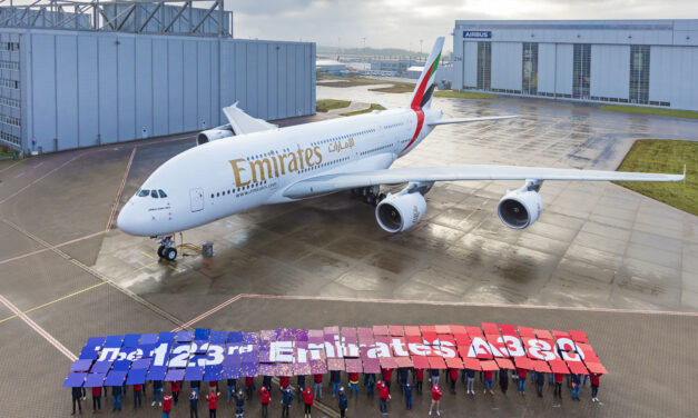 EMIRATES: CONSEGNATO IL 123ESIMO A380