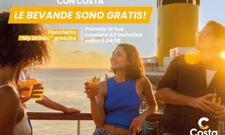 Costa Crociere: partita la nuova promozione “All Inclusive – Bevande Gratis”