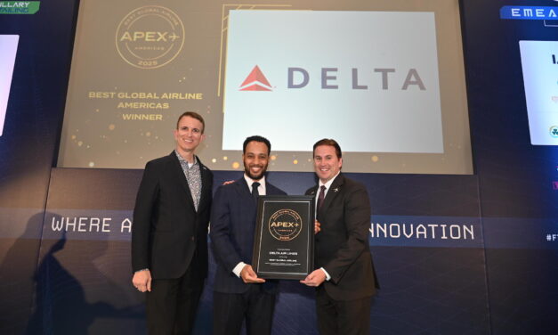 Delta riceve il premio da APEX come “Migliore compagnia aerea globale per le Americhe”