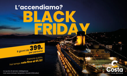 BLACK FRIDAY IN MARE: COSTA PUNTA SU ITINERARI ICONICI