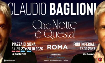 Claudio Baglioni raddoppia a Piazza di Siena: annunciati due nuovi eventi live a Roma
